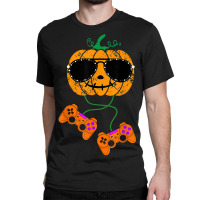 Halloween Jack O Lantern Video Gamer Boys Kids Men Halloween Classic T-shirt | Artistshot