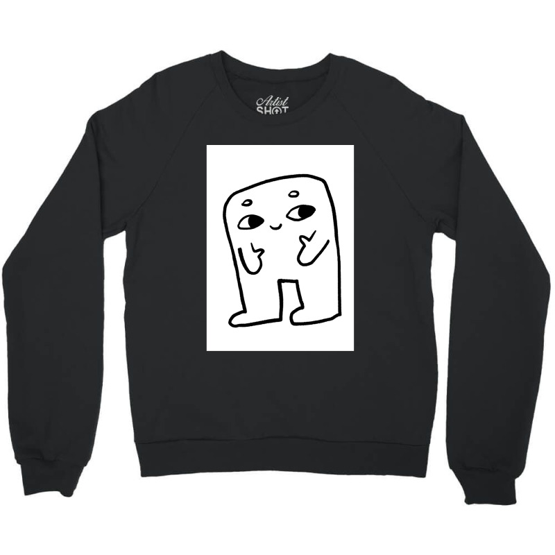 Smile Cartoon Doodle Character Minimal Art Design Crewneck Sweatshirt by PaulDupuy | Artistshot