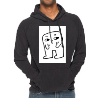 Smile Cartoon Doodle Character Minimal Art Design Vintage Hoodie | Artistshot