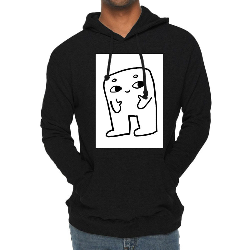 Smile Cartoon Doodle Character Minimal Art Design Lightweight Hoodie by PaulDupuy | Artistshot