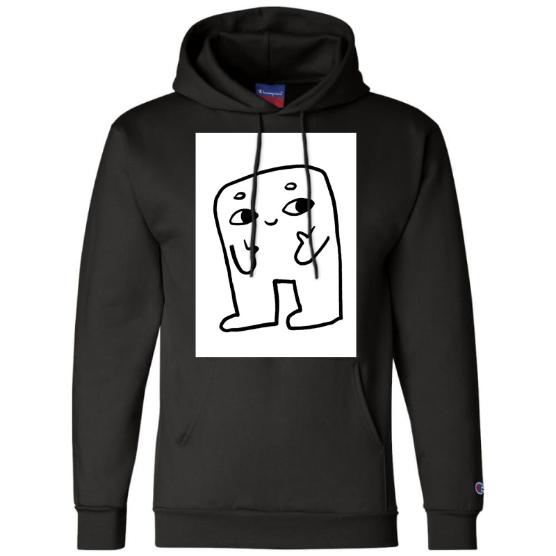 Smile Cartoon Doodle Character Minimal Art Design Champion Hoodie by PaulDupuy | Artistshot