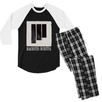 Manchester Orchestra Black Lines Grunge Cool Unisex Men's 3/4 Sleeve Pajama Set | Artistshot