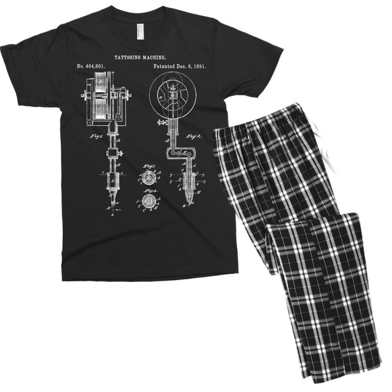 Vintage Tattoo Artist Gun Shirt   Inking Machine Drawing Tee Men's T-shirt Pajama Set | Artistshot