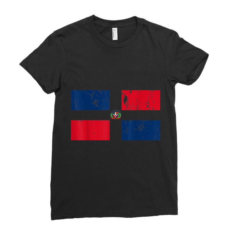 Dominican Flag   Dominican Republic Flag Vintage Pride T Shirt Ladies Fitted T-Shirt by cm-arts | Artistshot