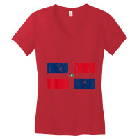 Dominican Flag   Dominican Republic Flag Vintage Pride T Shirt Women's V-neck T-shirt | Artistshot