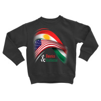 T Shirt Kurdistan And American Toddler Sweatshirt | Artistshot