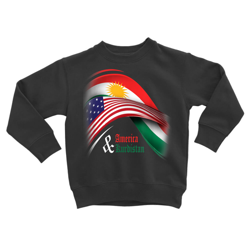 T Shirt Kurdistan And American Toddler Sweatshirt by cm-arts | Artistshot