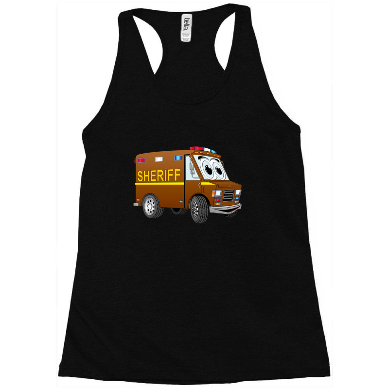 Sheriff Mini Van Cartoon Racerback Tank by RobinIntorcia | Artistshot