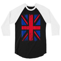 Union Jack Flag England Great Britain United Kingdom 3/4 Sleeve Shirt | Artistshot