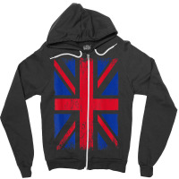 Union Jack Flag England Great Britain United Kingdom Zipper Hoodie | Artistshot