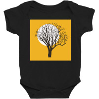 Yellow Minimal Nature, Yellow Minimal Nature Art, Yellow Minimal Natur Baby Bodysuit | Artistshot