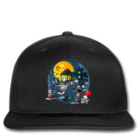 Horror Clubhouse In Park Halloween Spooky Characters Costume Printed Hat | Artistshot