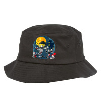 Horror Clubhouse In Park Halloween Spooky Characters Costume Bucket Hat | Artistshot