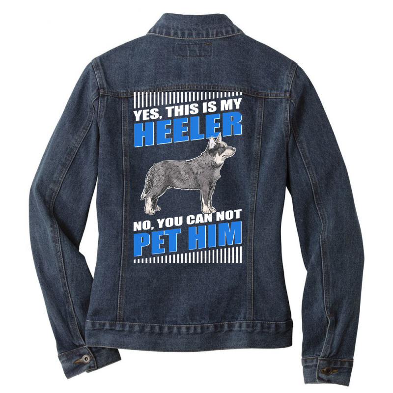 Heeler Dog Owner Australian Cattle Dog Blue Heeler-hjiqi Ladies Denim Jacket by Aiello Mcdade | Artistshot