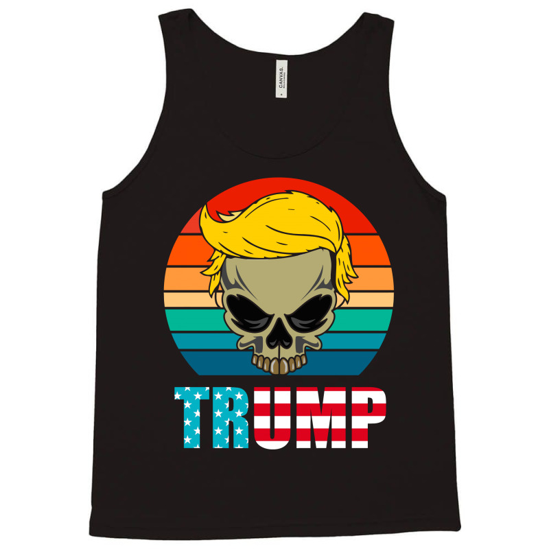 Funny Trump Skull Trump 2020  T Shirt Tank Top | Artistshot