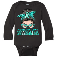 Women Myasthenia Gravis Warrior Gifts Long Sleeve Baby Bodysuit | Artistshot