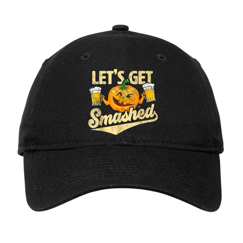 Lets Get Smashed Funny Pumpkin Beer Halloween Costumes Adjustable Cap by Clinical | Artistshot