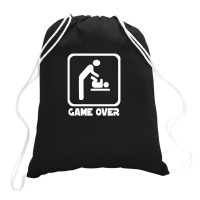 Game Over Daddy Funny Drawstring Bags | Artistshot
