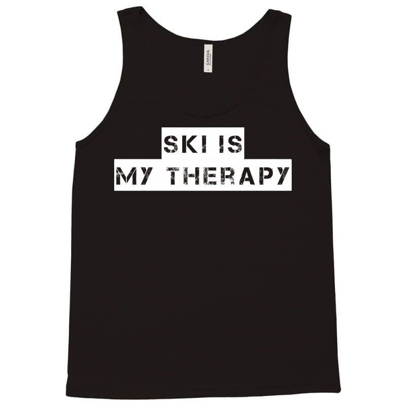 Ski   Ski Is My Therapy T Shirt Tank Top by cm-arts | Artistshot