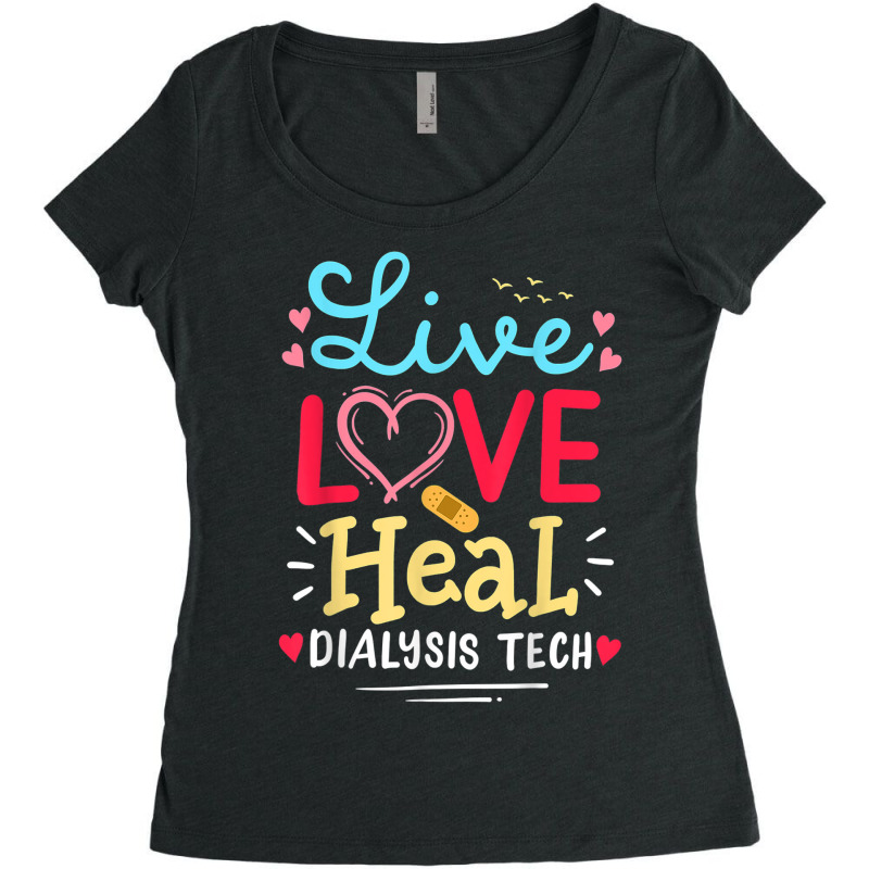 Dialysis Tech Dialysis Technician Gifts Women's Triblend Scoop T-shirt by Posh | Artistshot