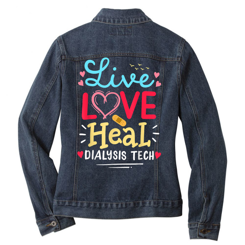 Dialysis Tech Dialysis Technician Gifts Ladies Denim Jacket by Posh | Artistshot