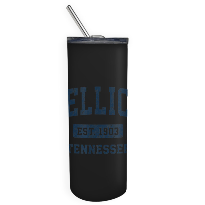 Jellico Tennessee Tn Vintage Athletic Sports Design Skinny Tumbler | Artistshot