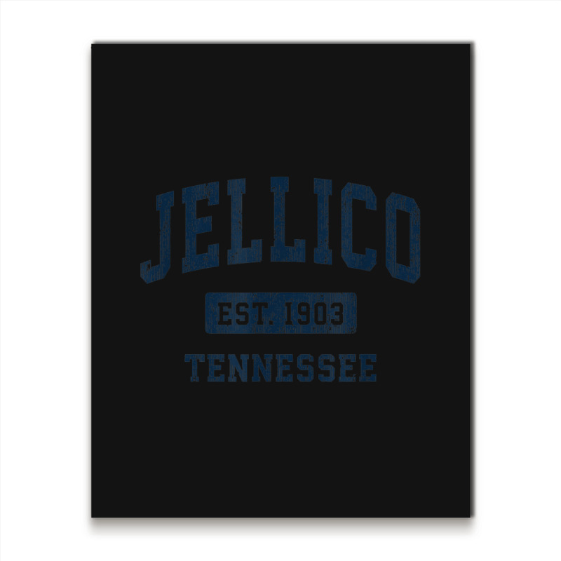 Jellico Tennessee Tn Vintage Athletic Sports Design Metal Print Vertical | Artistshot