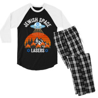 Jewish Space Laser, Jewish Space Lasers,  Funny Conspiracy Men's 3/4 Sleeve Pajama Set | Artistshot