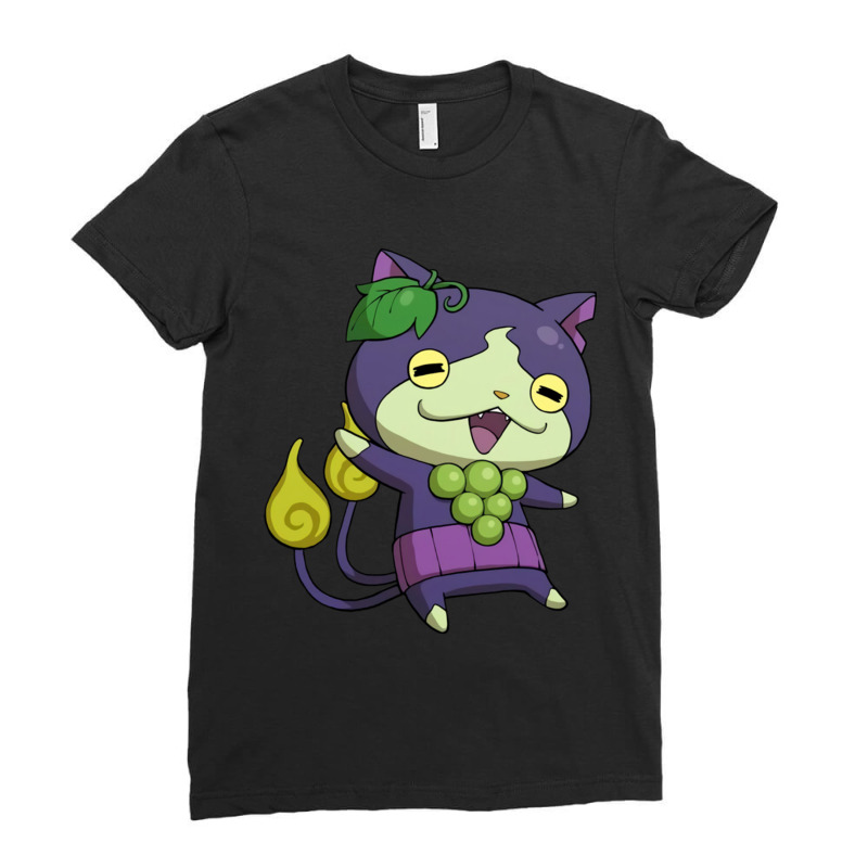 Grape Jibanyan Ladies Fitted T-Shirt by cm-arts | Artistshot