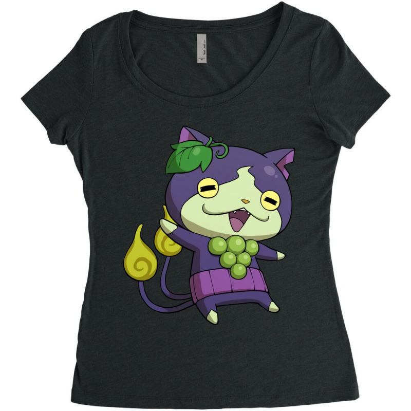 Grape Jibanyan Women's Triblend Scoop T-shirt by cm-arts | Artistshot