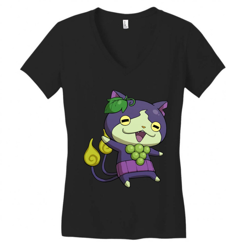 Grape Jibanyan Women's V-Neck T-Shirt by cm-arts | Artistshot