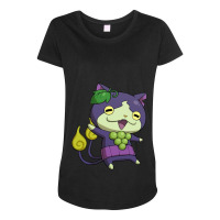 Grape Jibanyan Maternity Scoop Neck T-shirt | Artistshot