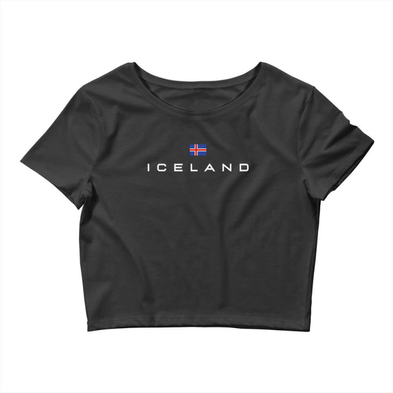 Iceland Flag Crop Top by cm-arts | Artistshot