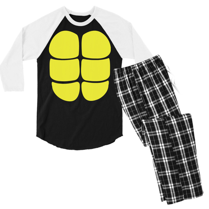 Turtle Costume  Funny Lazy Halloween Costume Men's 3/4 Sleeve Pajama Set | Artistshot