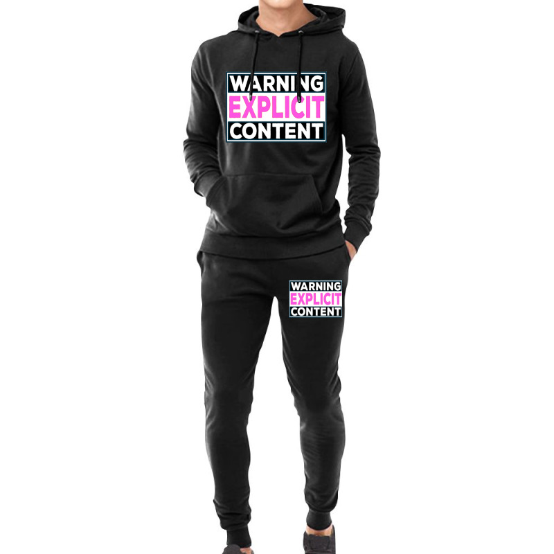 Explicit Content  - Notice Explicit Content Hoodie & Jogger set by DEMARCOBLACK | Artistshot