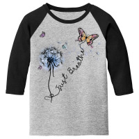 Yoga Meditation For Women Relax Positive Butterfly Top Youth 3/4 Sleeve | Artistshot