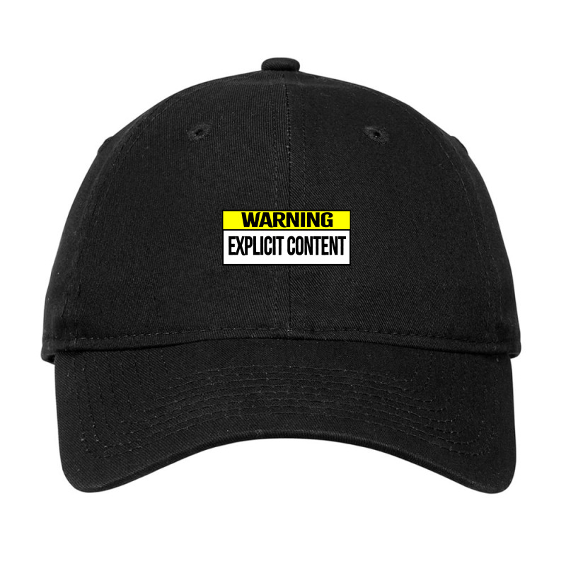 Explicit Content  - Warning Explicit Content Adjustable Cap by DEMARCOBLACK | Artistshot