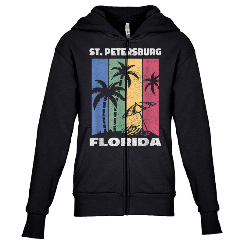 St. Petersburg Souvenir   Florida Reminder Youth Zipper Hoodie by August | Artistshot