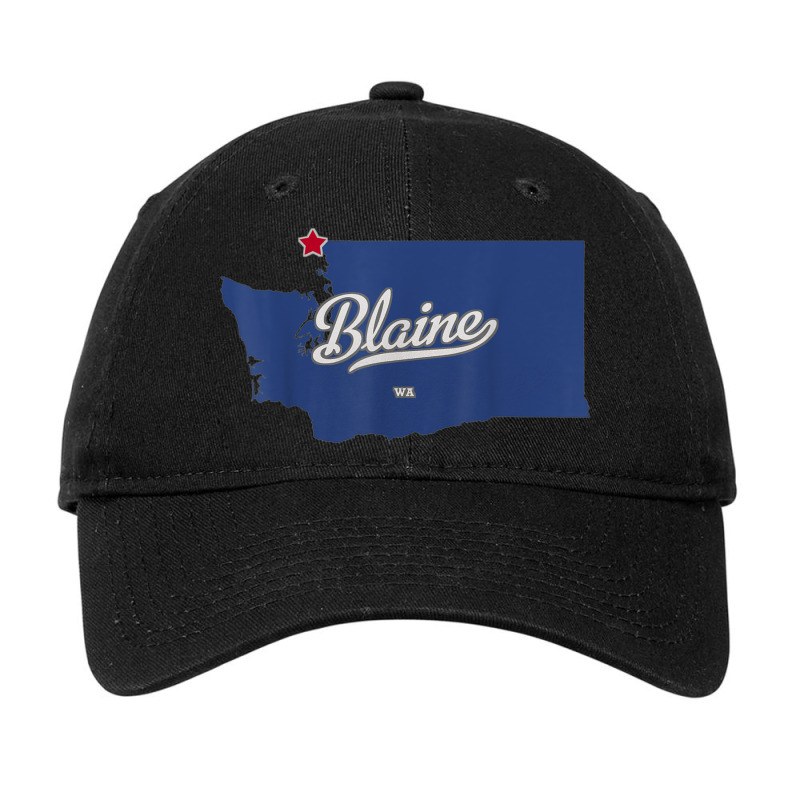 Blaine Washington Wa Map Adjustable Cap | Artistshot