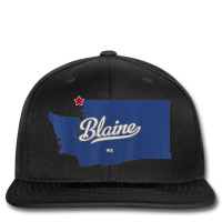 Blaine Washington Wa Map Printed Hat | Artistshot