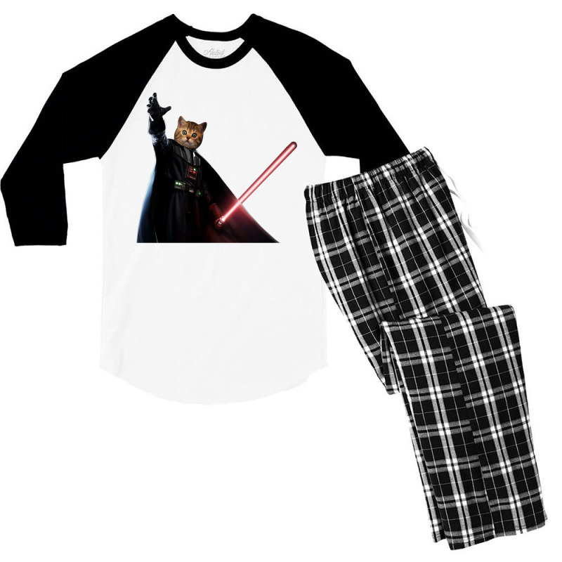 Darth Vader Cat Men's 3/4 Sleeve Pajama Set | Artistshot