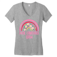 Dual Language Crew Rainbow Bilingual Teacher Dual Language T Shirt Women's V-neck T-shirt | Artistshot