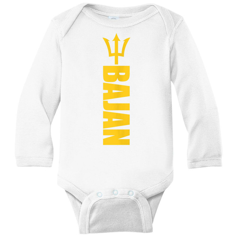 Graphic Bajan Tridents Apparel Vertical Flag Of Barbados Tank Top Long Sleeve Baby Bodysuit | Artistshot