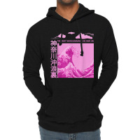 Big Wavy Pink Color Graphic T Shirt Lightweight Hoodie | Artistshot