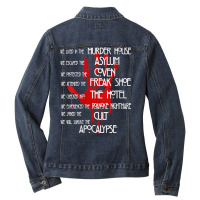 Womens American Movies Horror Story Halloween V Neck T Shirt Ladies Denim Jacket | Artistshot