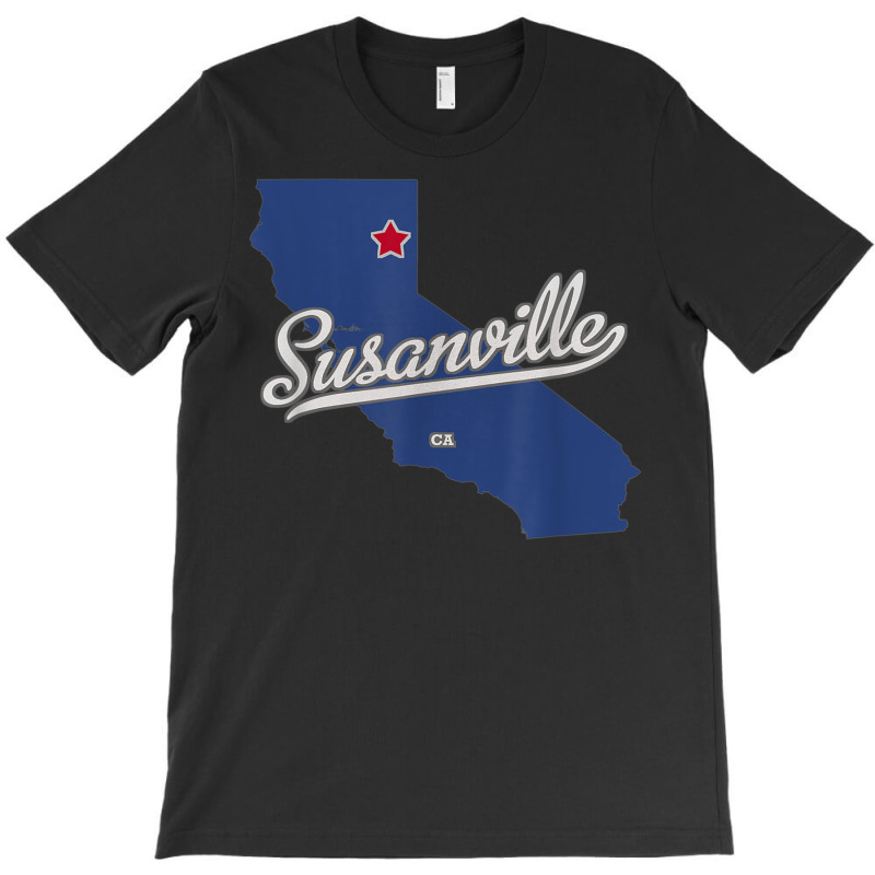 Susanville California Ca Map T-shirt | Artistshot