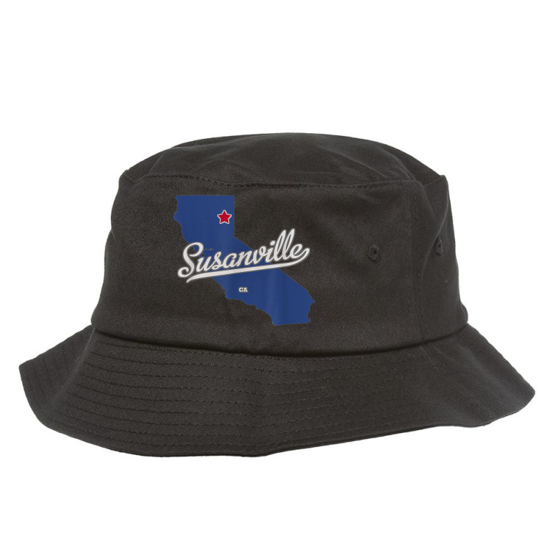 Susanville California Ca Map Bucket Hat by Renew | Artistshot