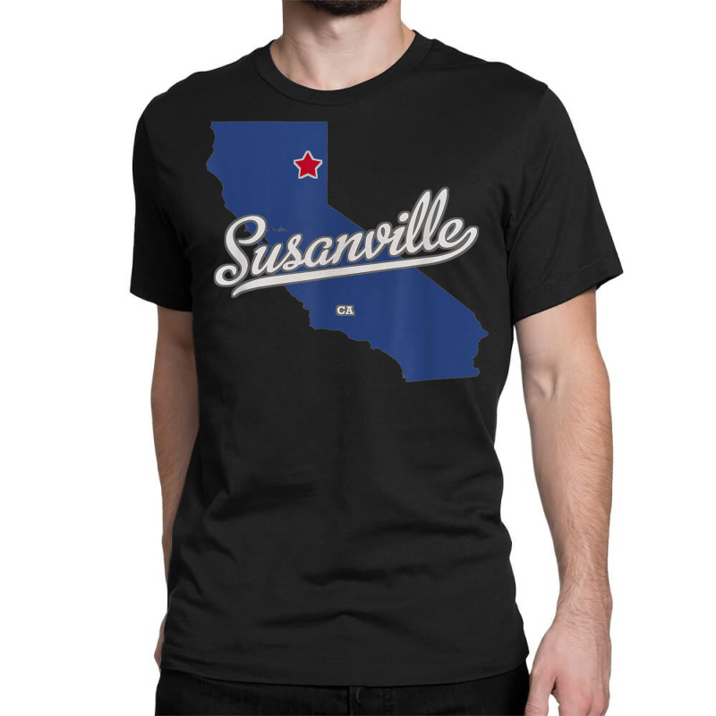 Susanville California Ca Map Classic T-shirt | Artistshot