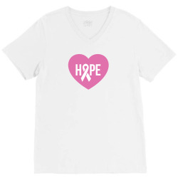 Hope. Breast Cancer Awareness V-Neck Tee | Artistshot