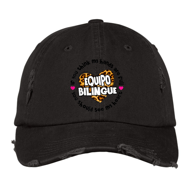 Equipo Bilingue Spanish Bilingual Team Squad Back To School Vintage Cap by Fashzilla | Artistshot